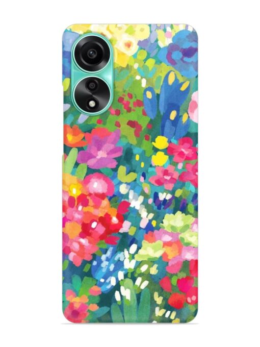 Watercolor Flower Art Snap Case for Oppo A78 (4G)