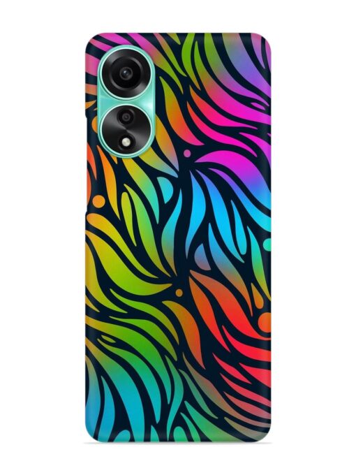 Abstract Leaf Design Snap Case for Oppo A78 (4G) Zapvi