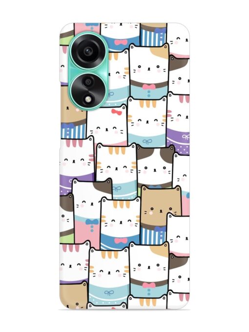 Cute Adorable Cat Snap Case for Oppo A78 (4G) Zapvi