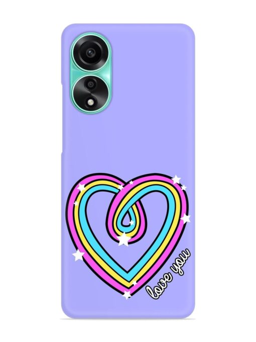 Colorful Rainbow Heart Snap Case for Oppo A78 (4G) Zapvi