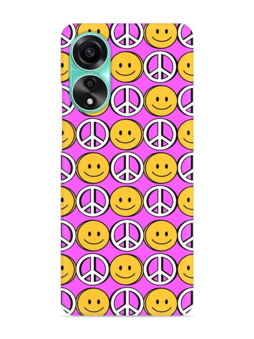 Smiley Face Peace Snap Case for Oppo A78 (4G) Zapvi