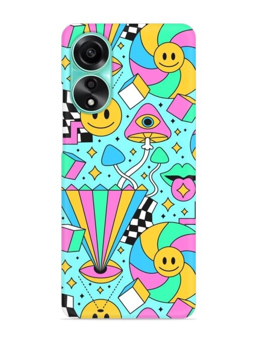 Trippy Rainbow 60S Snap Case for Oppo A78 (4G)