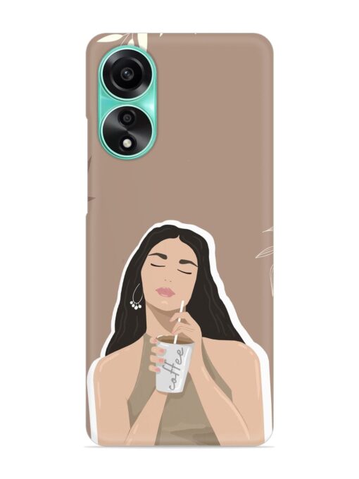 Girl With Coffee Snap Case for Oppo A78 (4G)