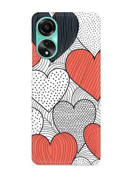 Girly Heart Seamless Snap Case for Oppo A78 (4G)