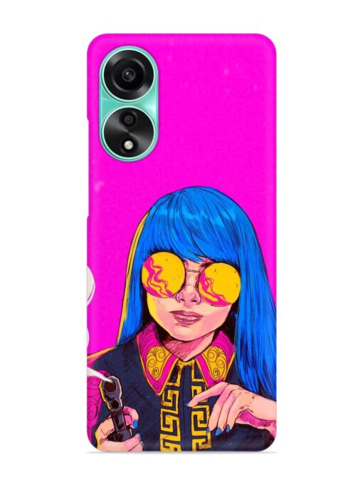 Aesthetic Anime Girl Snap Case for Oppo A78 (4G)