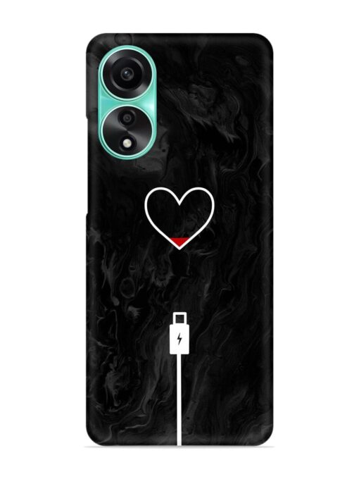 Heart Charging Vector Snap Case for Oppo A78 (4G) Zapvi