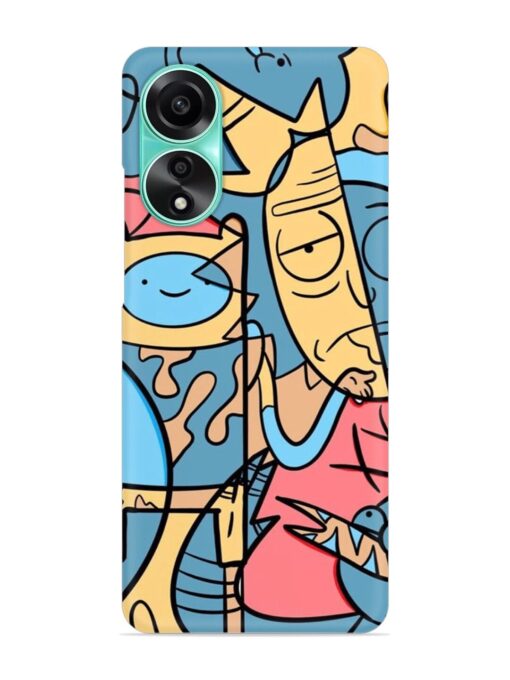 Silly Face Doodle Snap Case for Oppo A78 (4G)