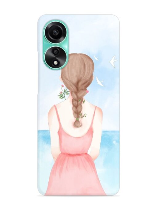 Watercolor Girl Vector Snap Case for Oppo A78 (4G) Zapvi