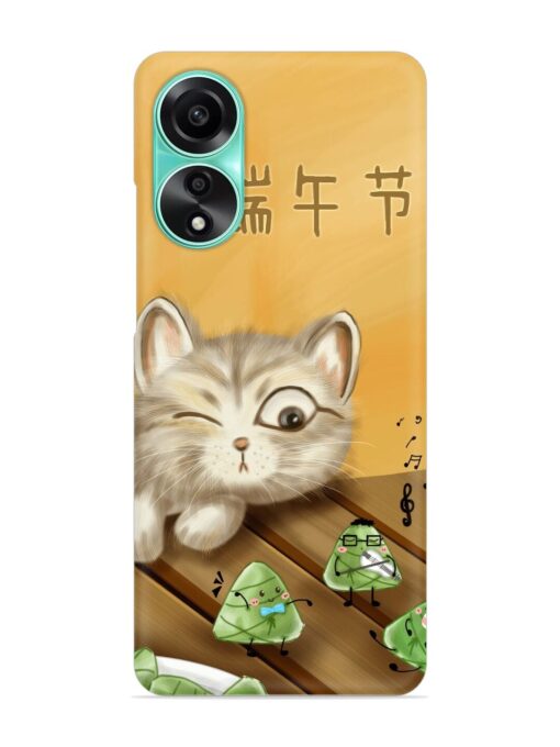 Cat Scorpion Dancing Snap Case for Oppo A78 (4G) Zapvi