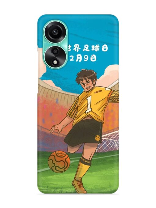 Soccer Kick Snap Case for Oppo A78 (4G)