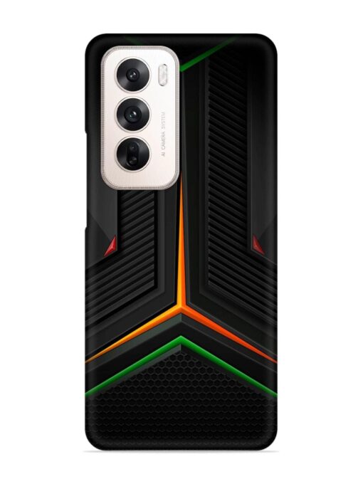 Orange Triangle Light Snap Case for Oppo Reno 12 (5G)