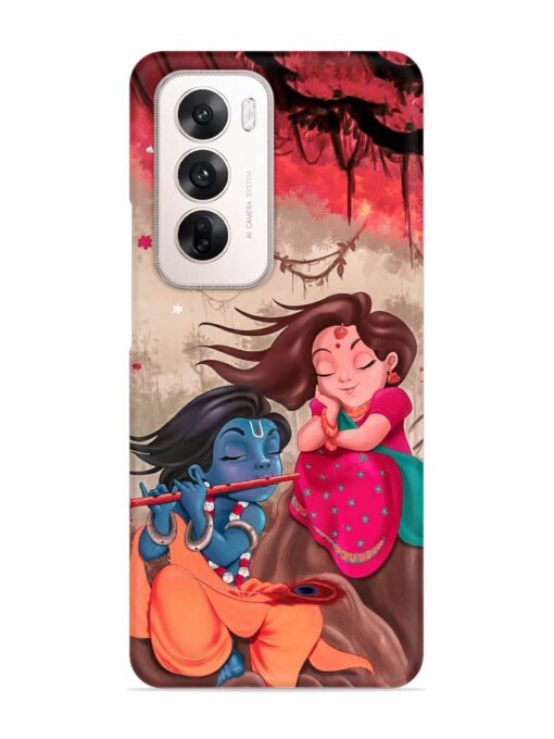 Radhe Krishna Water Art Snap Case for Oppo Reno 12 (5G)