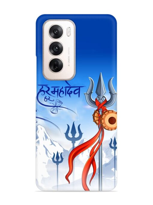 Har Har Mahadev Trishul Snap Case for Oppo Reno 12 (5G)