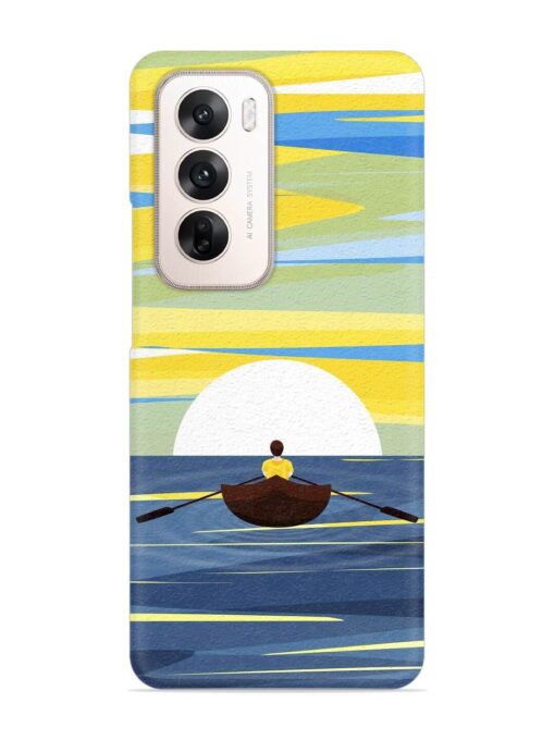 Rowing Person Ferry Paddle Snap Case for Oppo Reno 12 (5G)