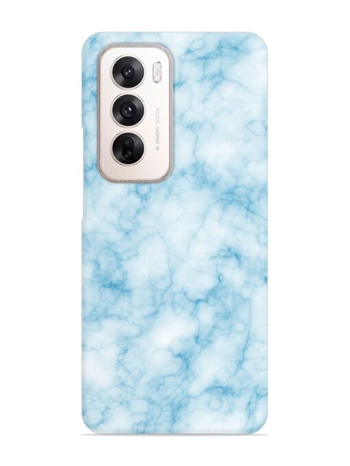 Blue White Natural Marble Snap Case for Oppo Reno 12 (5G)