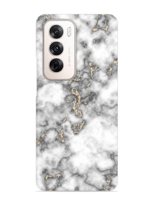 Gray And Gold Marble Snap Case for Oppo Reno 12 (5G)