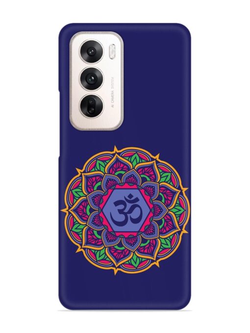 Om Mandala Art Blue Snap Case for Oppo Reno 12 (5G)