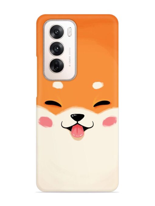 Cute Dog Face Vector Snap Case for Oppo Reno 12 (5G)