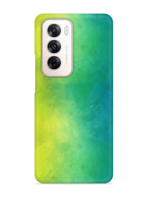 Yellow Green Gradient Snap Case for Oppo Reno 12 (5G) Zapvi