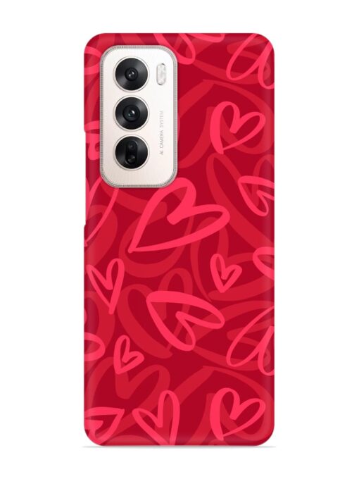 Seamless Romantic Pattern Snap Case for Oppo Reno 12 (5G)