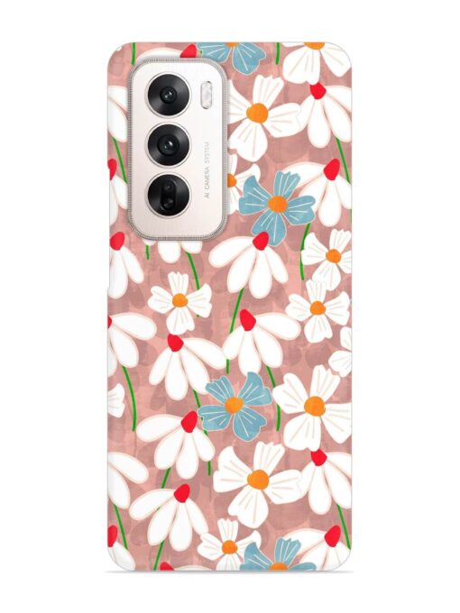 Abstract Petal Flowers Snap Case for Oppo Reno 12 (5G)