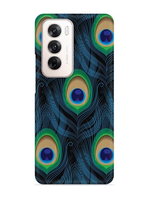 Seamless Pattern Peacock Snap Case for Oppo Reno 12 (5G)