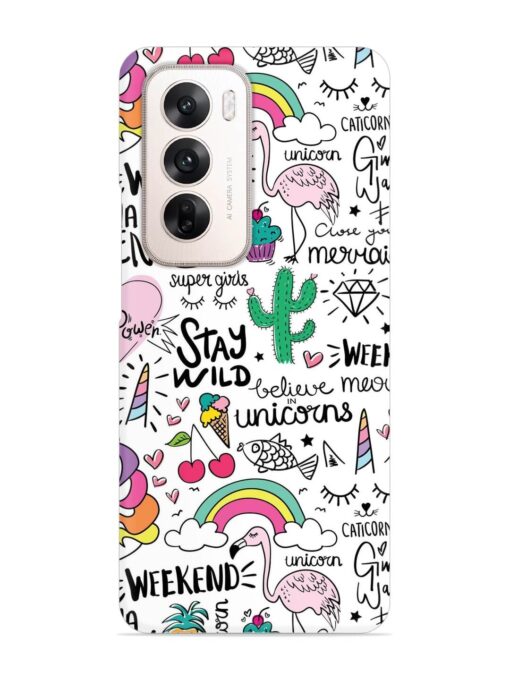 Unicorn Ice Cream Snap Case for Oppo Reno 12 (5G)