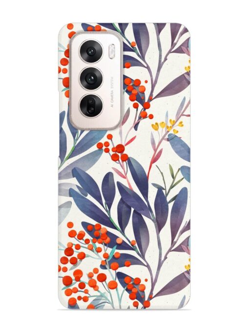 Seamless Floral Pattern Snap Case for Oppo Reno 12 (5G)