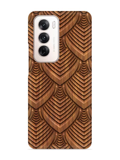 Carved Pattern On Snap Case for Oppo Reno 12 (5G)