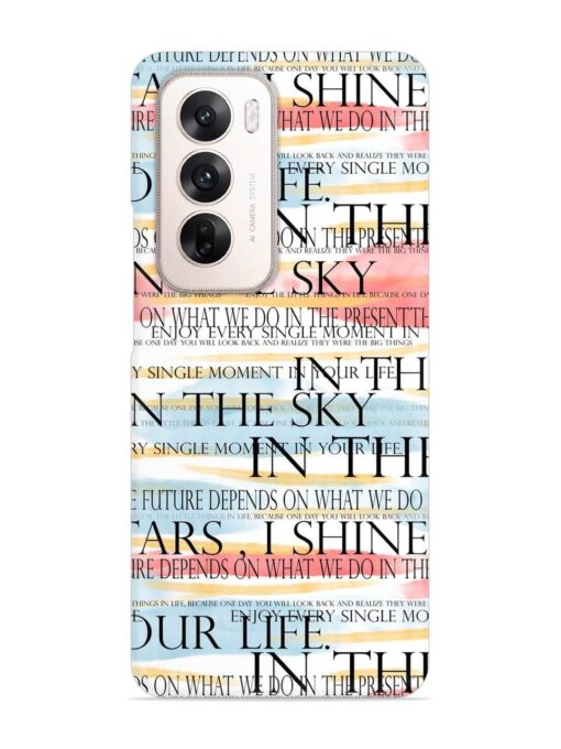 Seamless Slogans Pattern Snap Case for Oppo Reno 12 (5G)