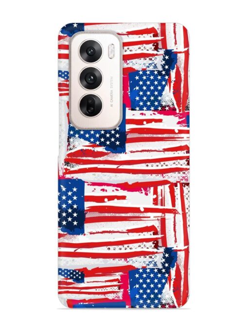 Usa Flag Seamless Snap Case for Oppo Reno 12 (5G)