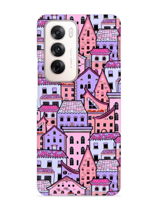 Seamless Pattern Houses Snap Case for Oppo Reno 12 (5G)