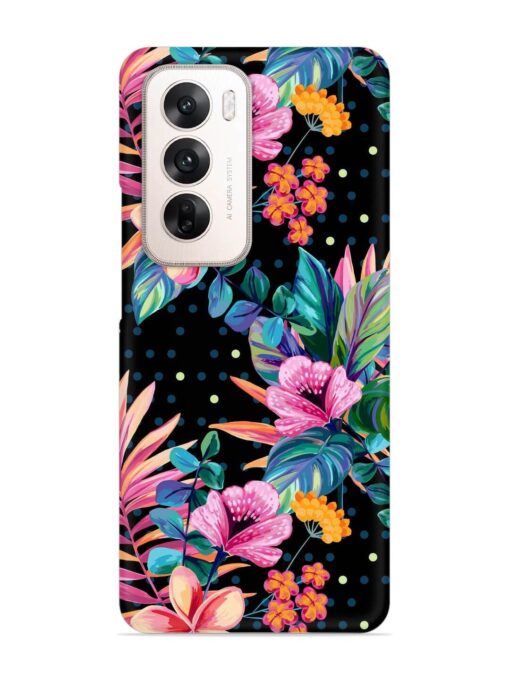 Seamless Floral Pattern Snap Case for Oppo Reno 12 (5G)