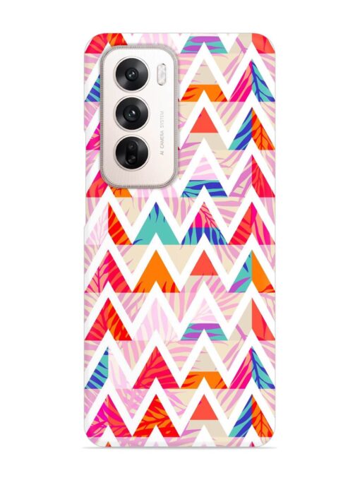 Abstract Triangle Background Snap Case for Oppo Reno 12 (5G)