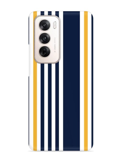 Seamless Stripe Pattern Snap Case for Oppo Reno 12 (5G)