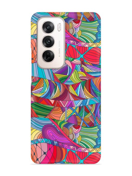 Seamless Patterns Hand Drawn Snap Case for Oppo Reno 12 (5G)