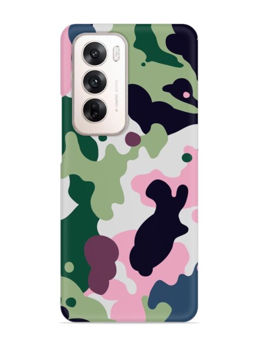 Seamless Funky Camouflage Snap Case for Oppo Reno 12 (5G)