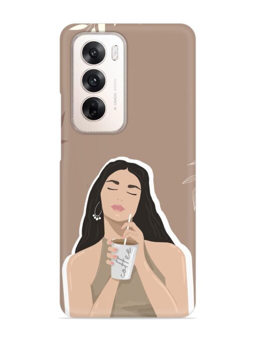 Girl With Coffee Snap Case for Oppo Reno 12 (5G)