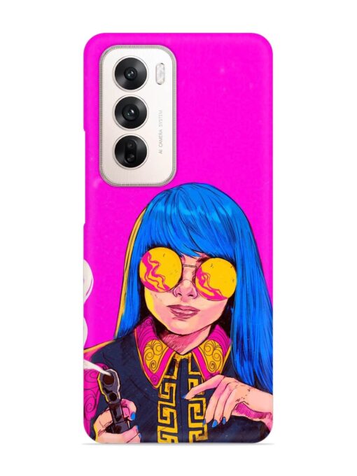 Aesthetic Anime Girl Snap Case for Oppo Reno 12 (5G) Zapvi