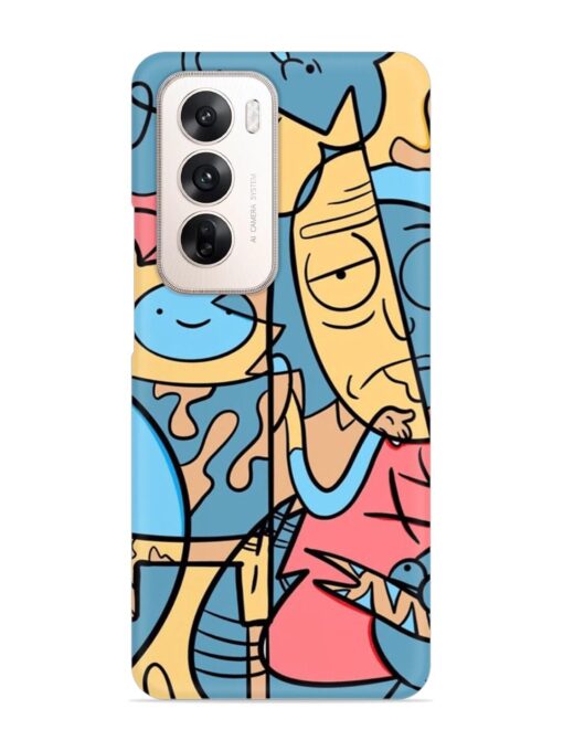 Silly Face Doodle Snap Case for Oppo Reno 12 (5G)