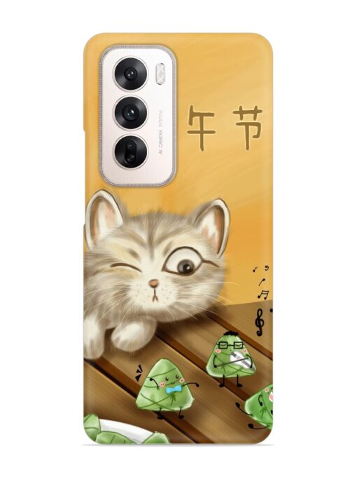 Cat Scorpion Dancing Snap Case for Oppo Reno 12 (5G)