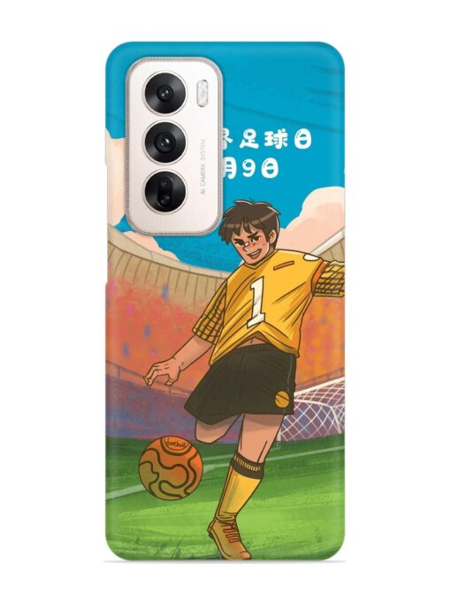 Soccer Kick Snap Case for Oppo Reno 12 (5G)