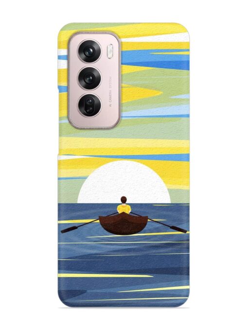 Rowing Person Ferry Paddle Snap Case for Oppo Reno 12 Pro (5G)