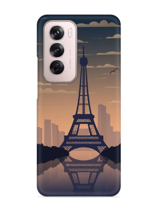 France Paris Eiffel Tower Gradient Snap Case for Oppo Reno 12 Pro (5G) Zapvi