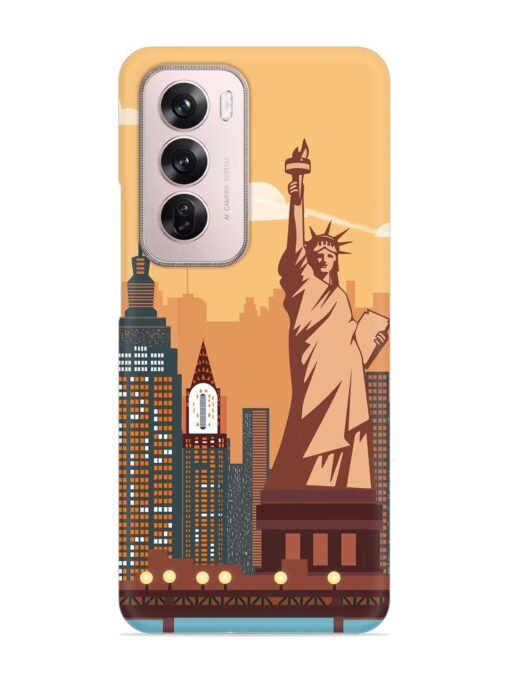 New York Statue Of Liberty Architectural Scenery Snap Case for Oppo Reno 12 Pro (5G) Zapvi