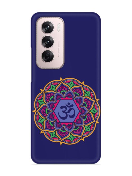 Om Mandala Art Blue Snap Case for Oppo Reno 12 Pro (5G)