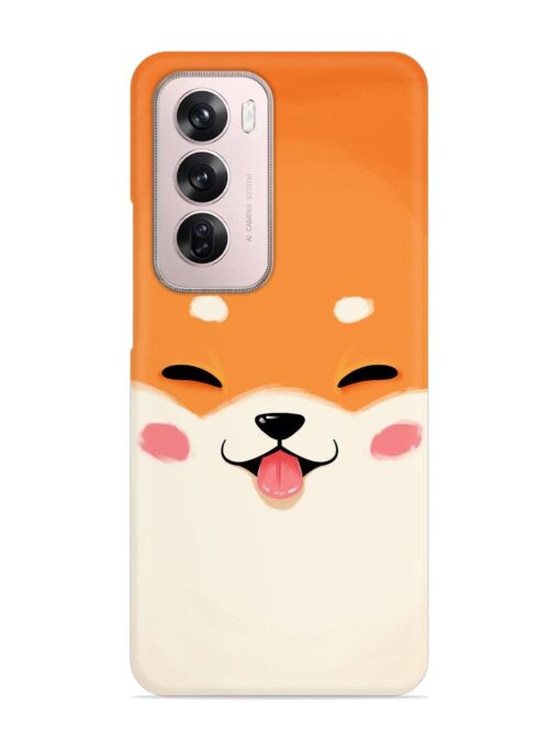 Cute Dog Face Vector Snap Case for Oppo Reno 12 Pro (5G) Zapvi