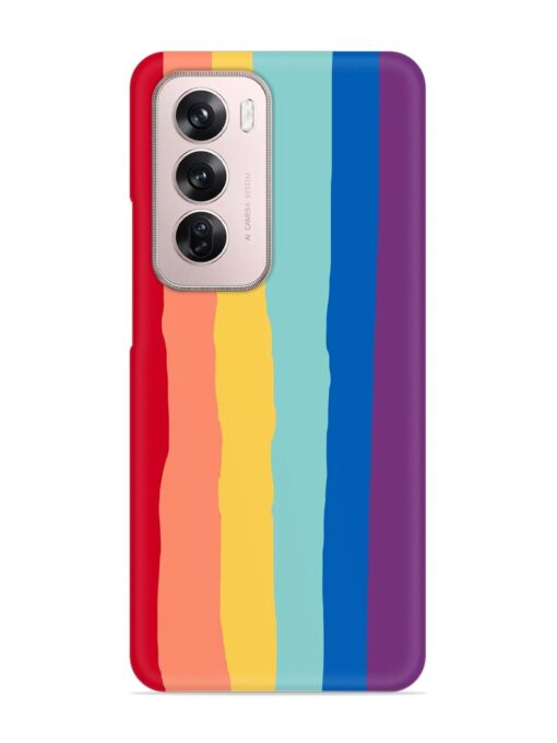 Rainbow Genuine Liquid Snap Case for Oppo Reno 12 Pro (5G) Zapvi