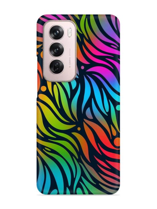 Abstract Leaf Design Snap Case for Oppo Reno 12 Pro (5G) Zapvi