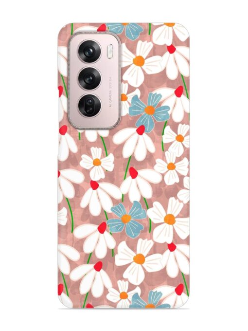 Abstract Petal Flowers Snap Case for Oppo Reno 12 Pro (5G) Zapvi